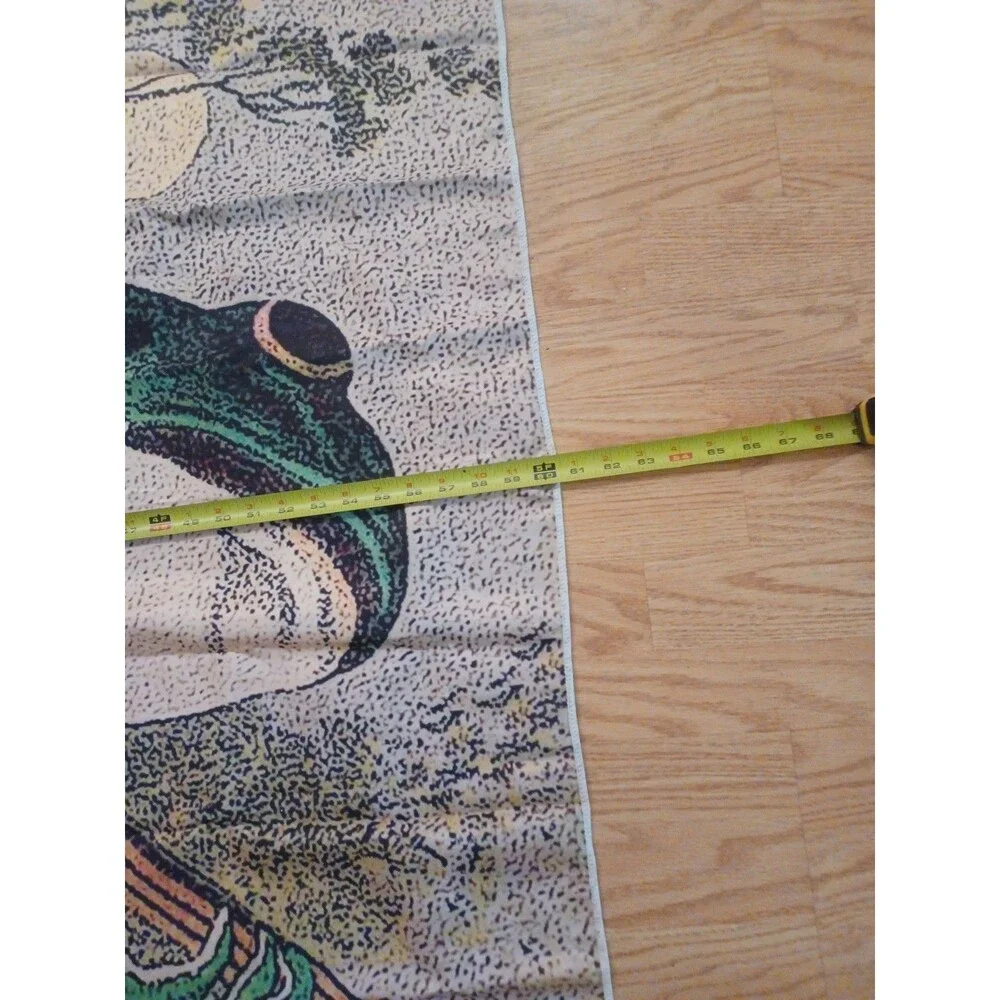 Lunerfex Moonlit Banjo Frog Wall Tapestry Whimsical Amphibian Musician